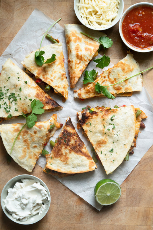 Mexican Fiesta Quesadilla’s met easy Guacamole